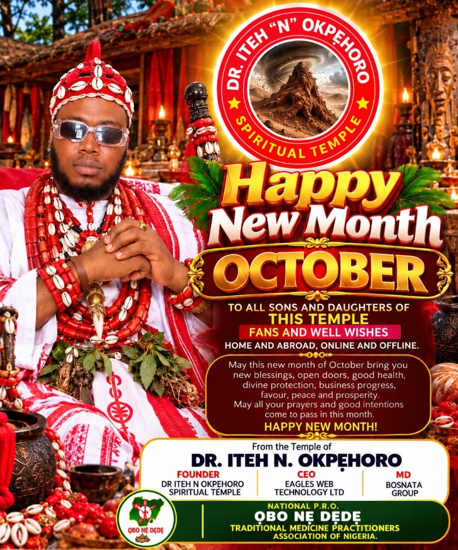 New month blessing from the temple of Dr. Iteh N Okpẹhoro